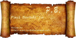 Paul Borbála névjegykártya